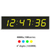 4000x.100 large digital wall clocks with 100mm (4") digits