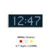 4000x.12 Commercial digital clocks with 120mm (4.7") digits