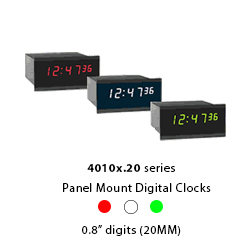 Wharton 4010.02 small panel mounted digital clocks for control panels and desks