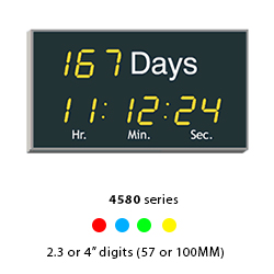 4580 series digital countdown clocks - count up event timer
