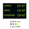 4700N and 4720N digital world time zone wall clocks with 50mm (2") digits