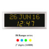 Calendar clock range with stainless steel (inox) cases and wipe-down front panels for pharmaceutical production, laboratories and similar environments, 10/100 Base-t Ethernet